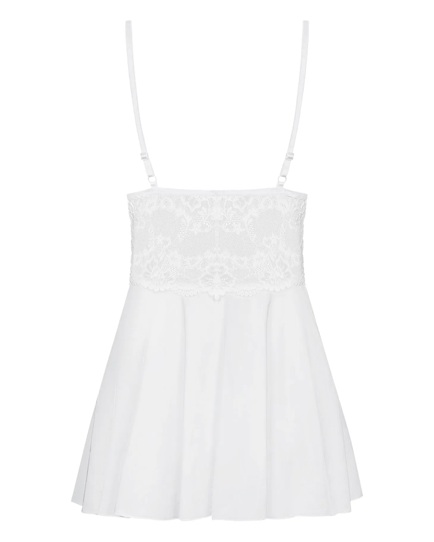 Obsessive - Ensemble de nuisettes avec dentelle - Blanc