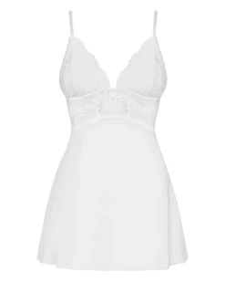 Obsessive - Ensemble de nuisettes avec dentelle - Blanc