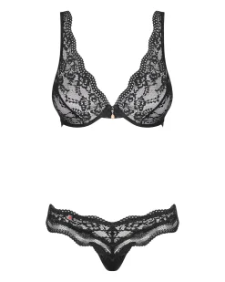 Obsessive - Ensemble soutien-gorge en dentelle Luvae - Noir