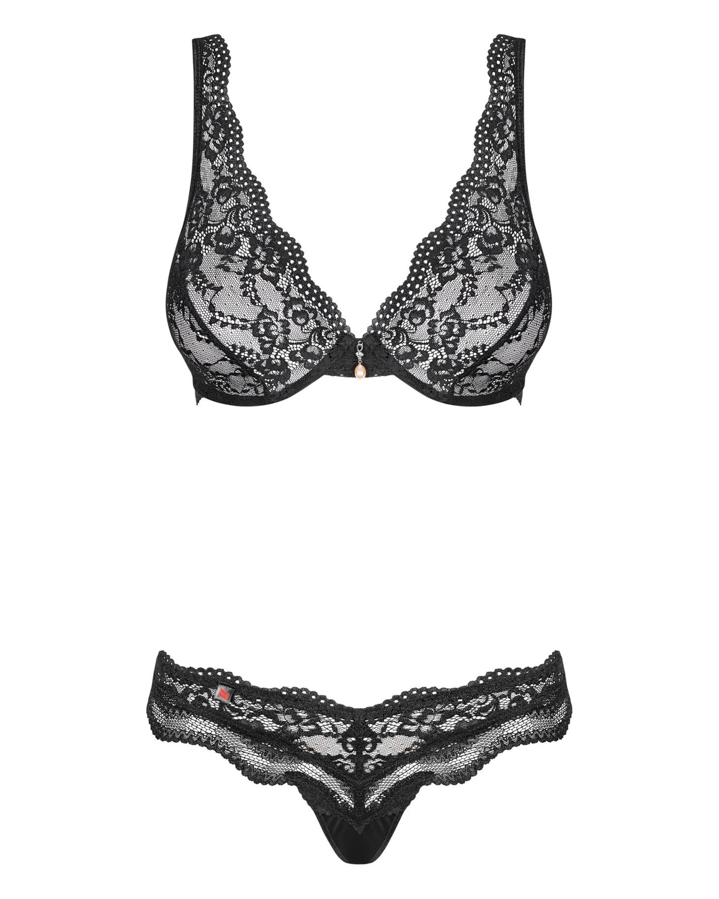 Obsessive - Ensemble soutien-gorge en dentelle Luvae - Noir