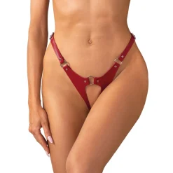 Obsessive - Inferro String Ouvert - Rouge