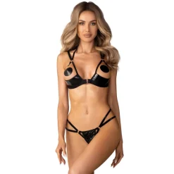 Obsessive – Keira Lise Ensemble 2 Pièces Ouvert – Noir