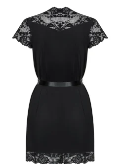 Obsessive - Kimono avec dentelle - Noir