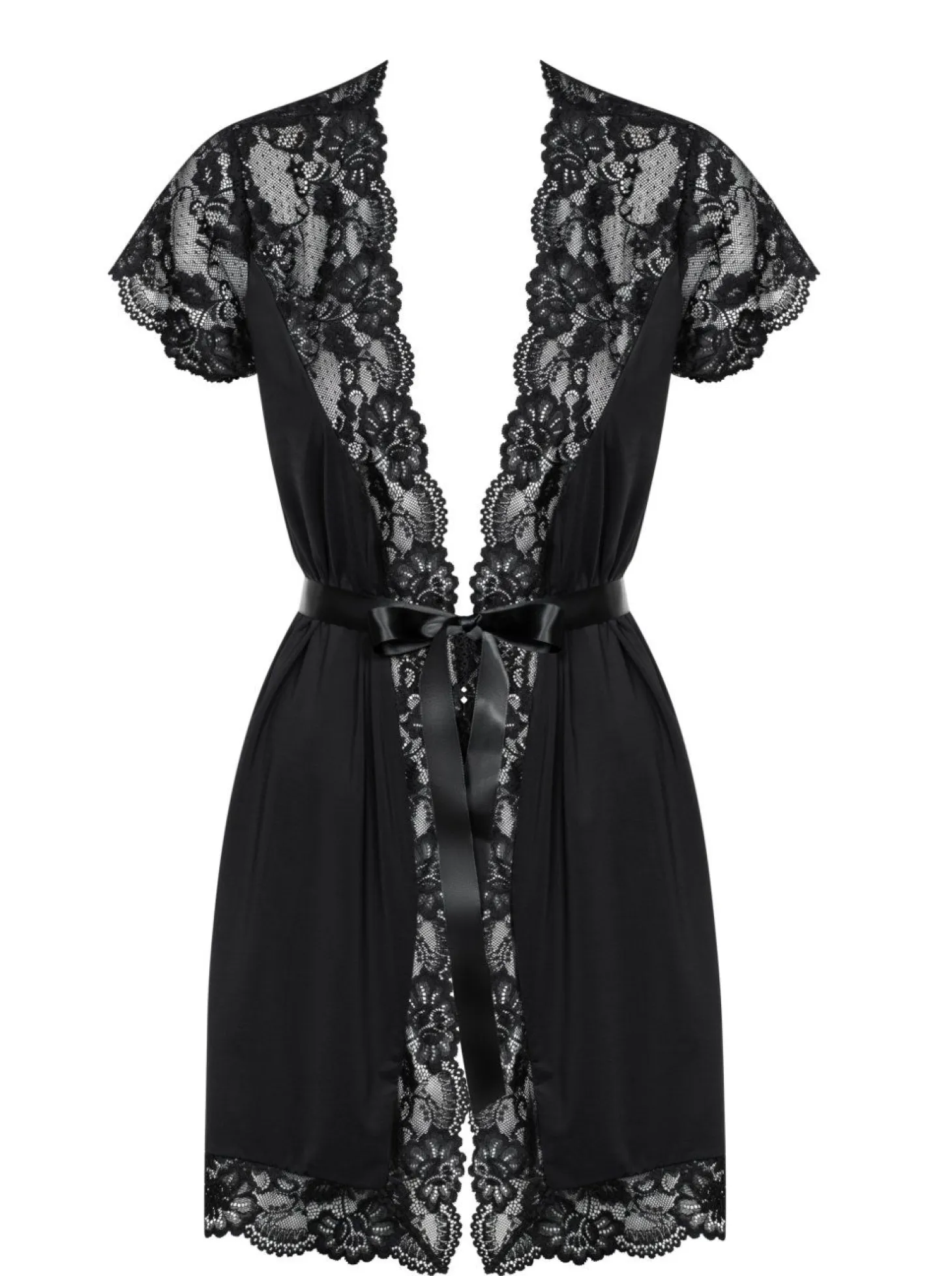 Obsessive - Kimono avec dentelle - Noir