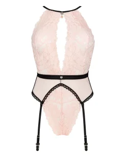 Obsessive - Lilines Teddy Porte-Jarretelles - Rose