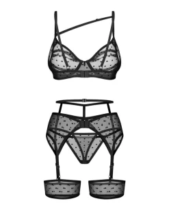 Obsessive - Nuites Ensemble Trois Pièces - Noir