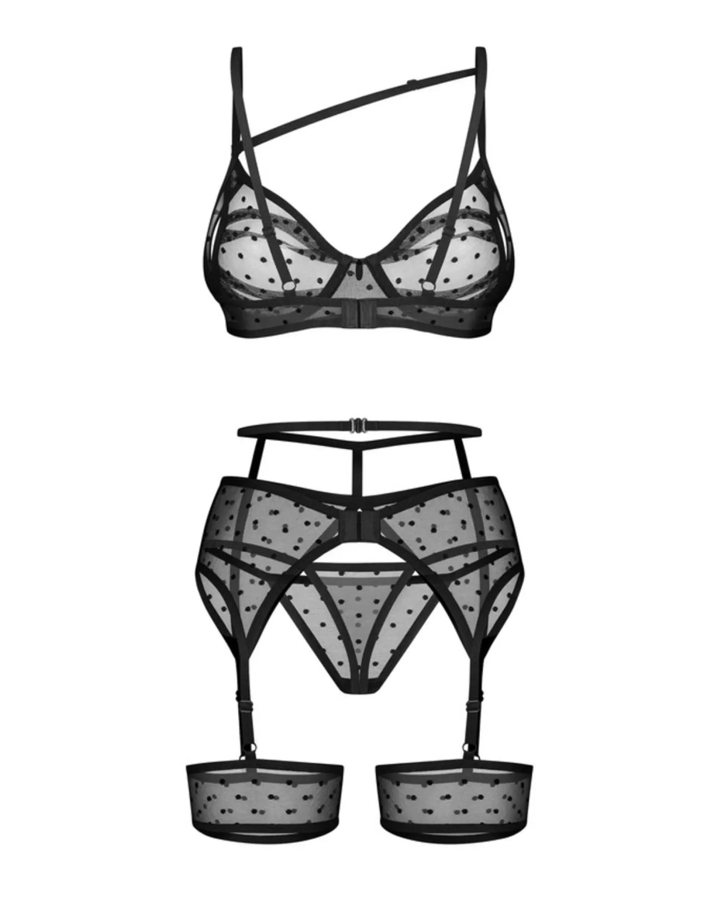 Obsessive - Nuites Ensemble Trois Pièces - Noir