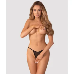 Obsessive - Oxaria String Ouvert - Noir