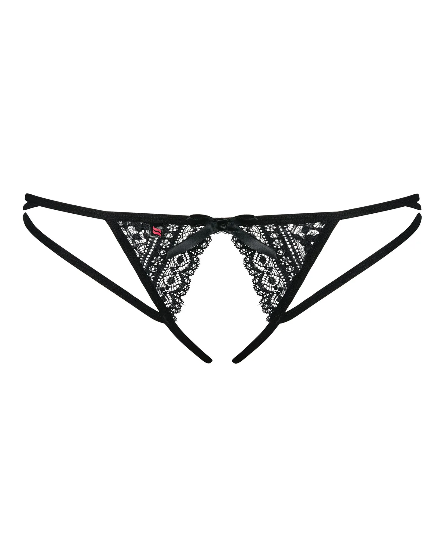 Obsessive - Picantina String ouvert à l'entrejambe - Noir