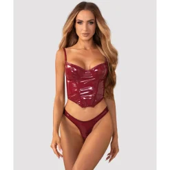 Obsessive - Redya Corset et String - Rouge