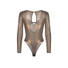 Obsessive – Soranna Teddy Ouvert Manches Longues – Marron