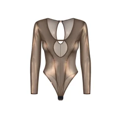 Obsessive – Soranna Teddy Ouvert Manches Longues – Marron