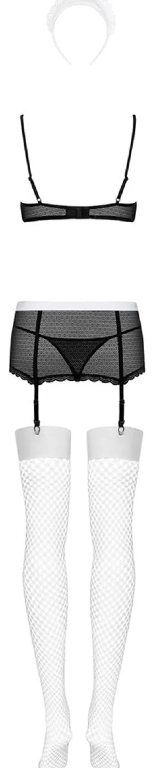 Obsessive - Tenue de soubrette pour jeu de rôle - 5 pièces