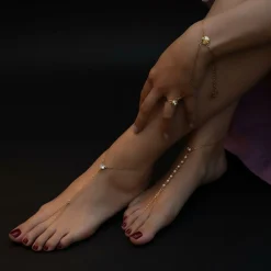 Otazu - Twin Crystal Anklet - Transparent