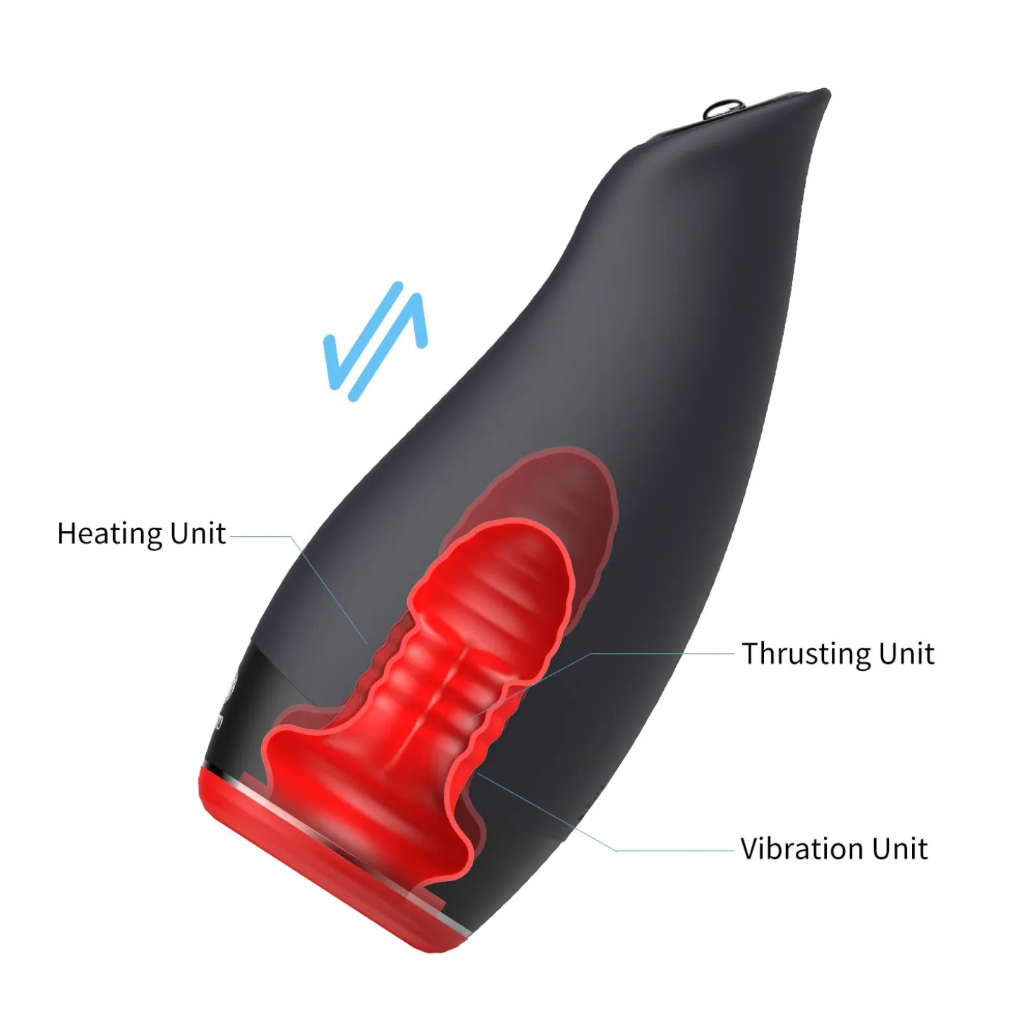 OTOUCH - Pleasure Engine Masturbateur Chauffant, Poussant et Vibrant