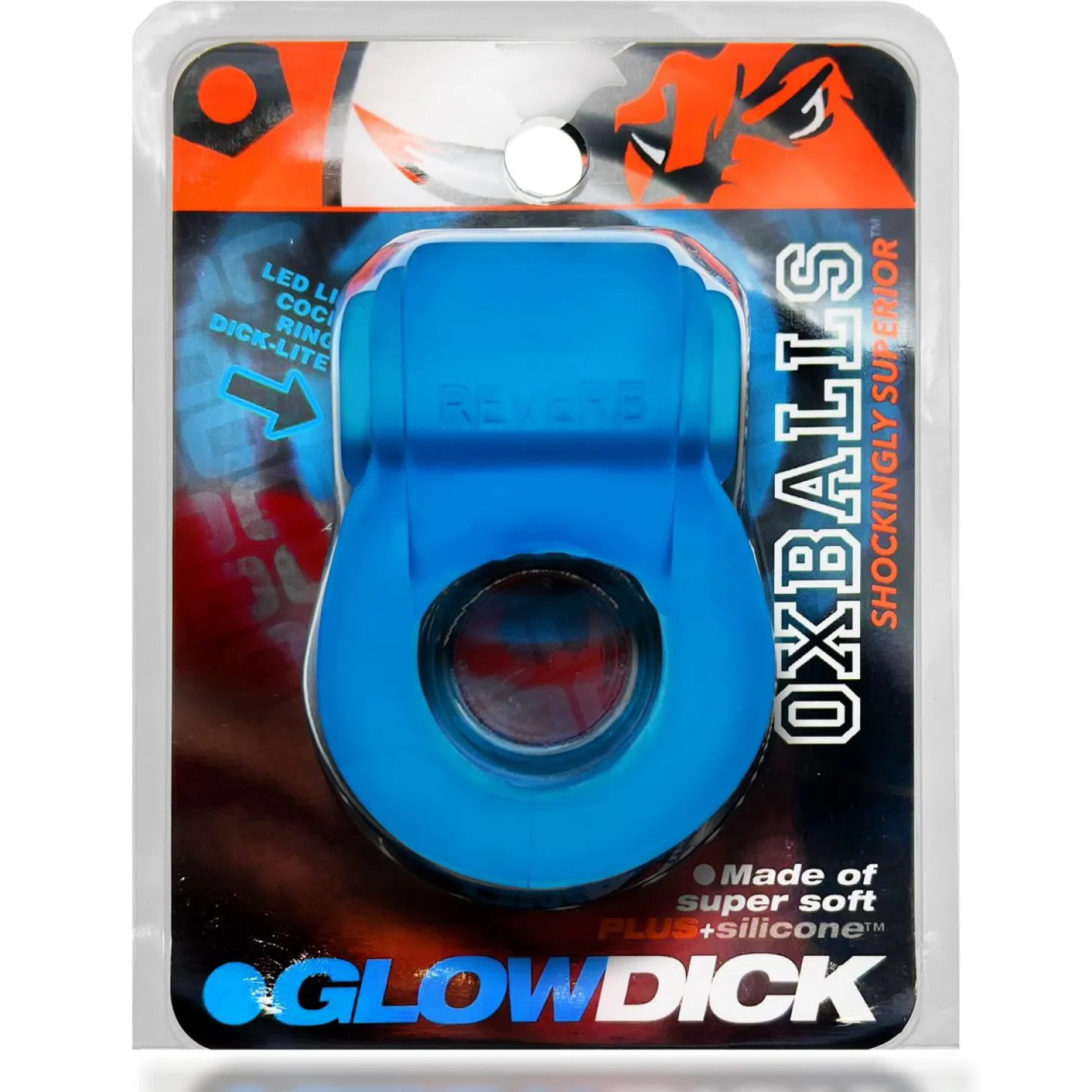 Oxballs - Glowdick Cockring With Led Blue Ice