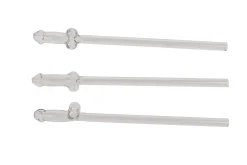 Paille en Verre en Forme de Pénis avec Brosse de Nettoyage Willy - 4 pièces