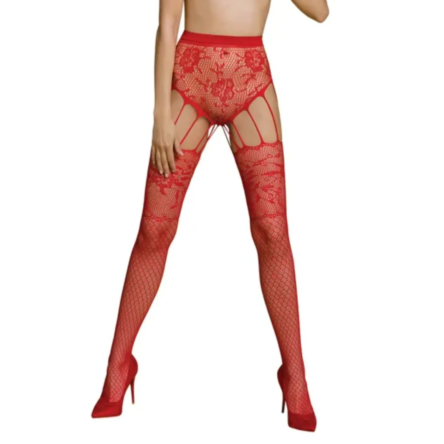 Passion ECO - S004 Bodystocking - Rouge