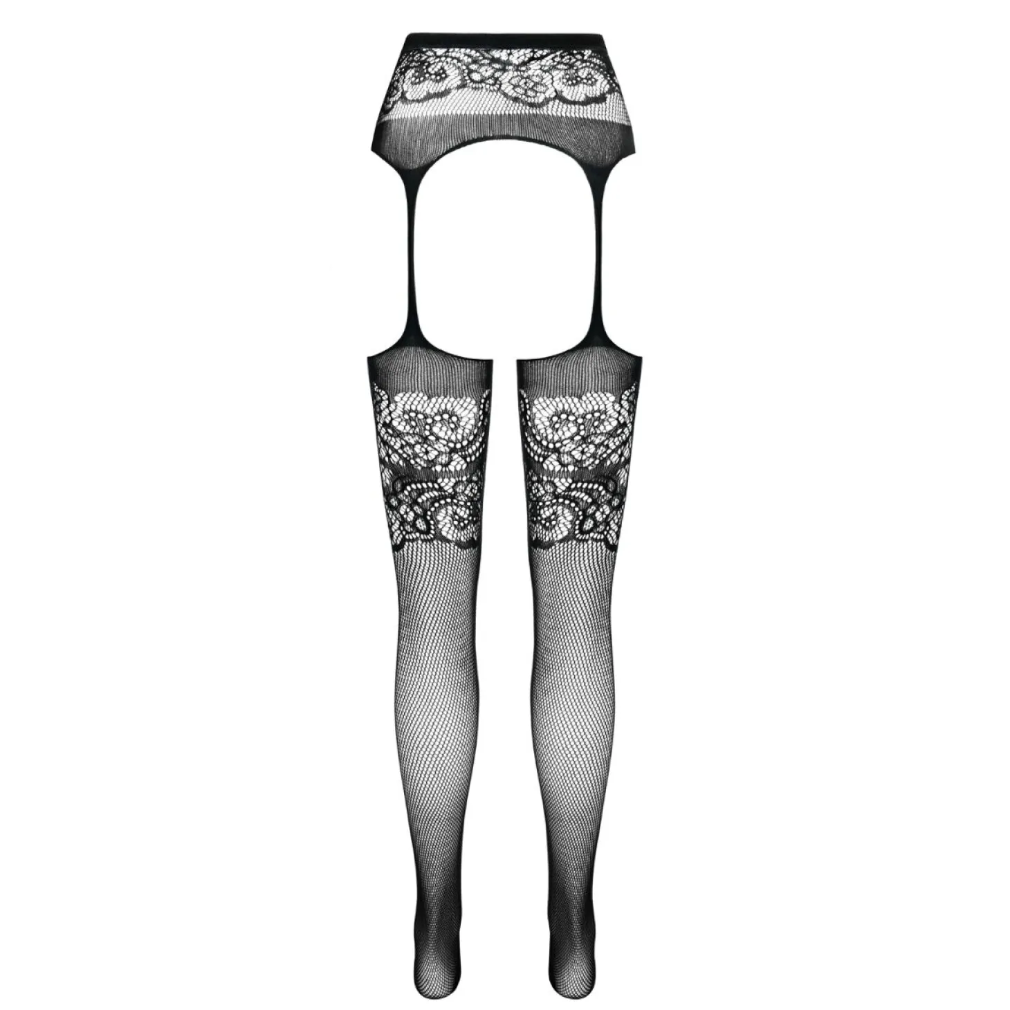 Passion – S029 Collant Jarretière – Noir