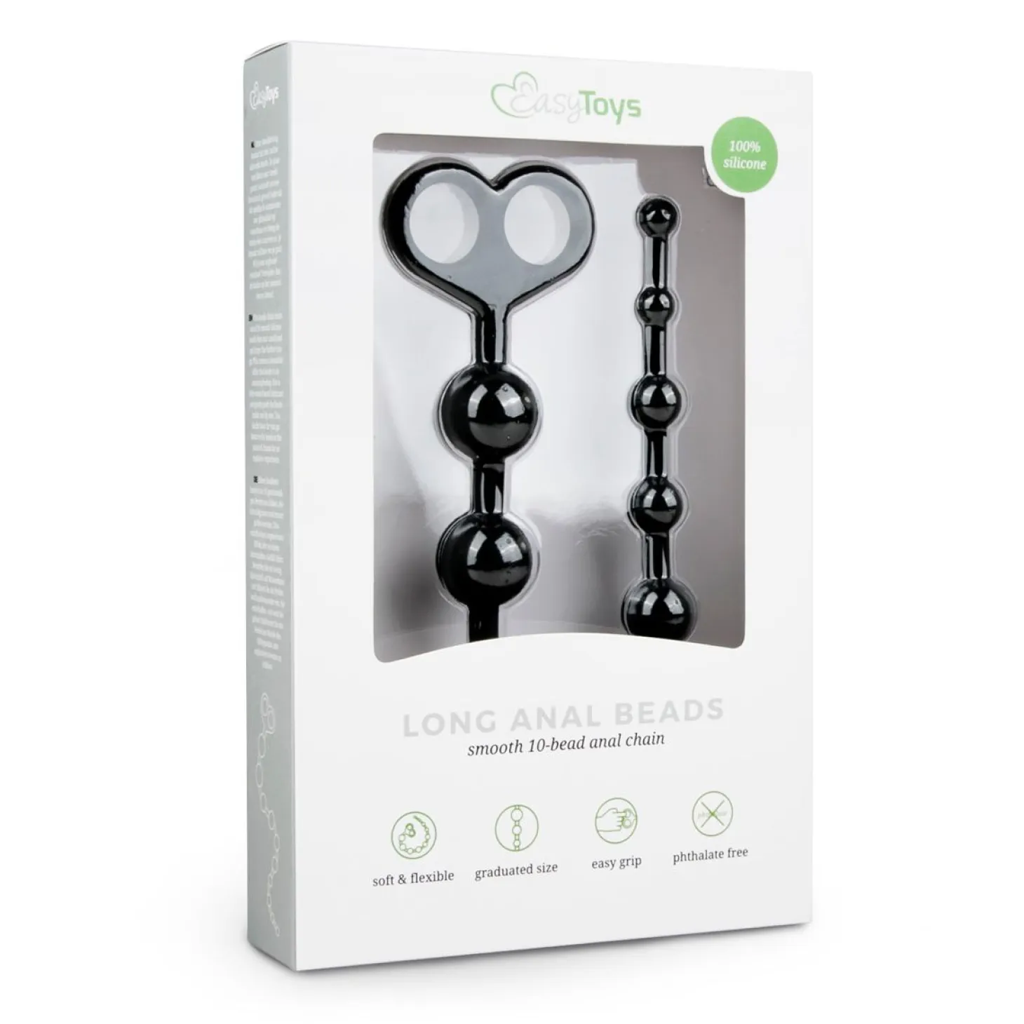 Perles anales longues en noir