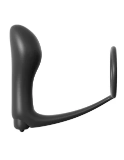 PIPEDREAM – Ass-Gasm Cockring avec Plug Vibrant – Noir