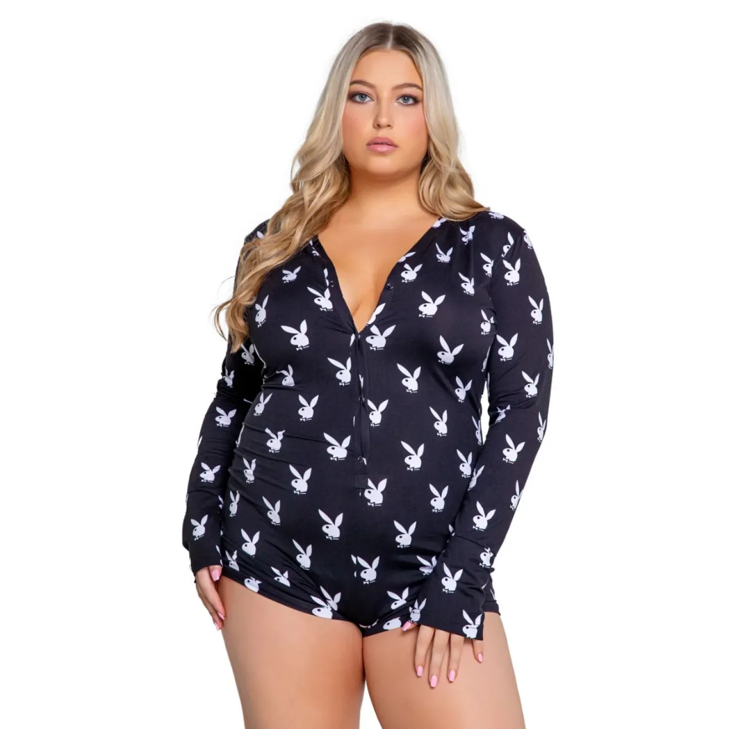 Playboy Lingerie - Combinaison Slumber Bunny - Noir