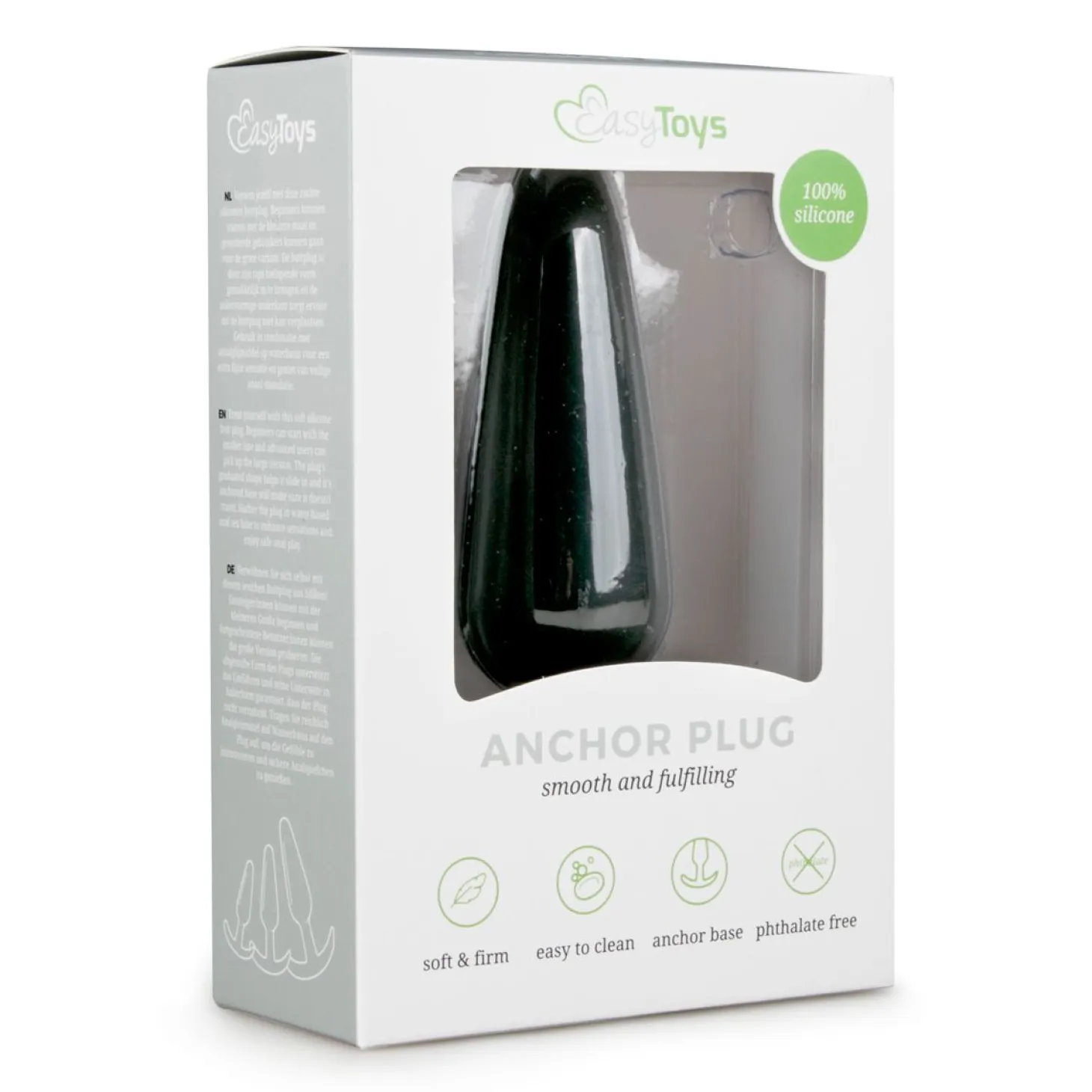 Plug anal L Noir - 12,5 cm