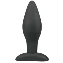 Plug anal noir en silicone - Large