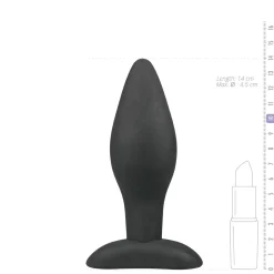 Plug anal noir en silicone - Large