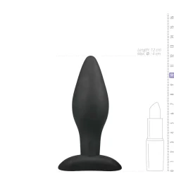 Plug anal noir en silicone - Medium