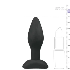 Plug anal noir en silicone - Small