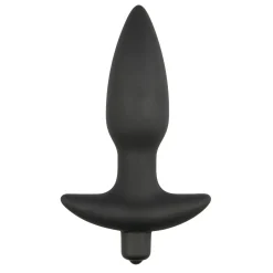 Plug anal vibrant Noir - 14,5 cm