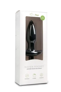 Plug anal vibrant Noir - 14,5 cm