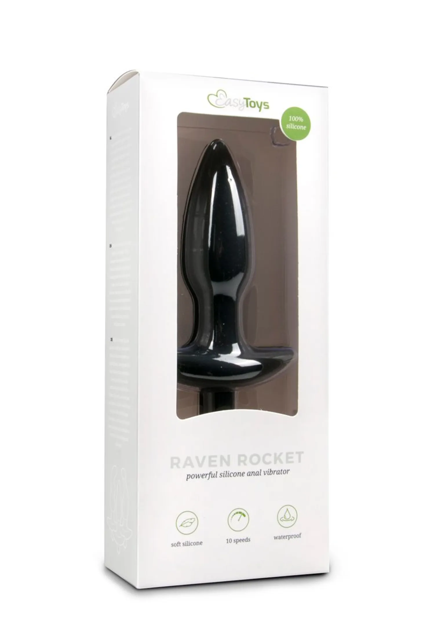 Plug anal vibrant Noir - 14,5 cm