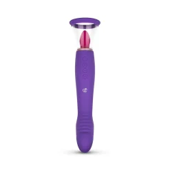 Pompe Pleasure Pump avec vibromasseur pour point G - Violet