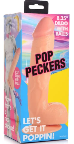 Pop Peckers - Poppin Dildo Réaliste Beige - 20cm