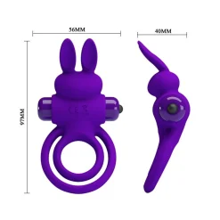 Pretty Love - Anneau pénien rabbit vibrant - Violet