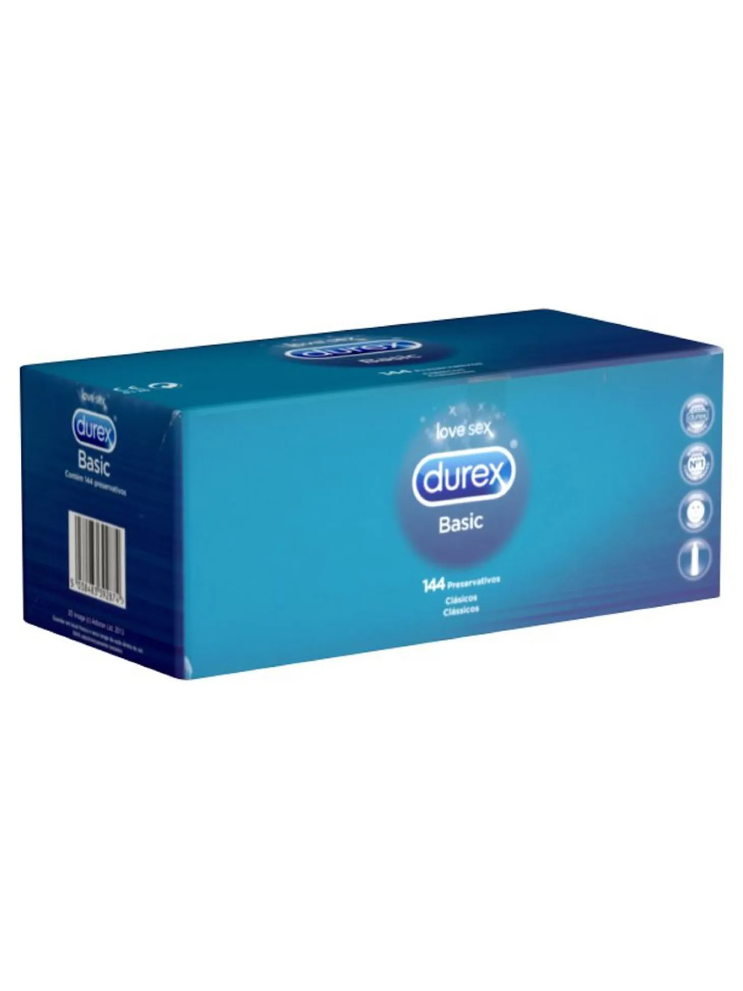 Préservatifs naturels Slim Fit Durex (basique) - 144 pcs.