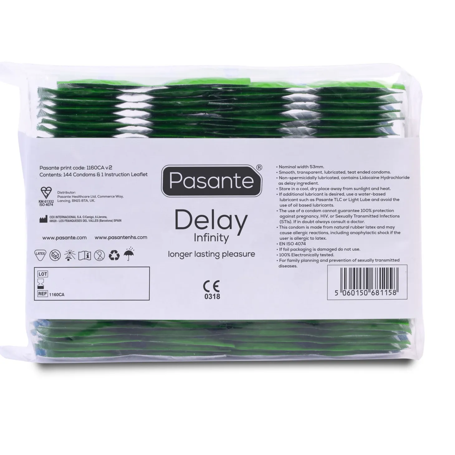 Préservatifs Pasante Delay 144 pièces