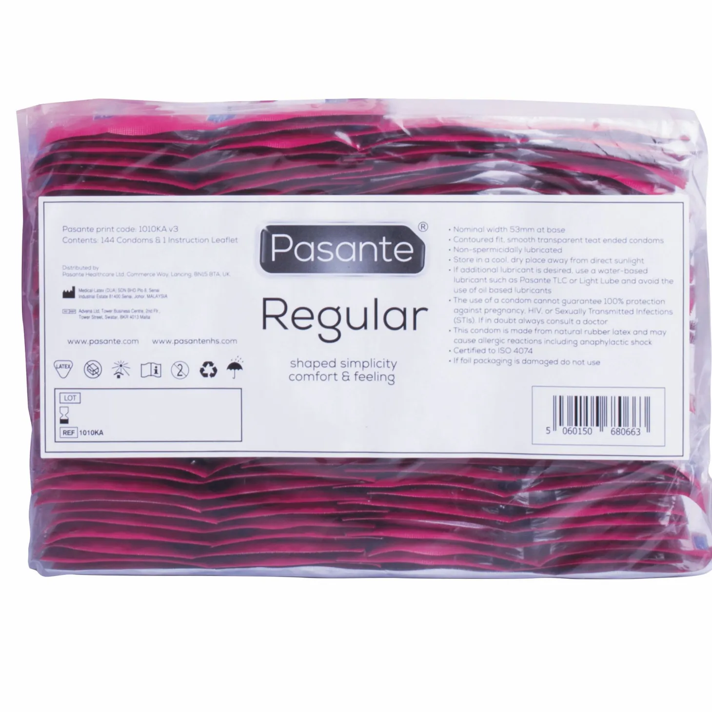 Préservatifs Pasante Regular 144 pièces