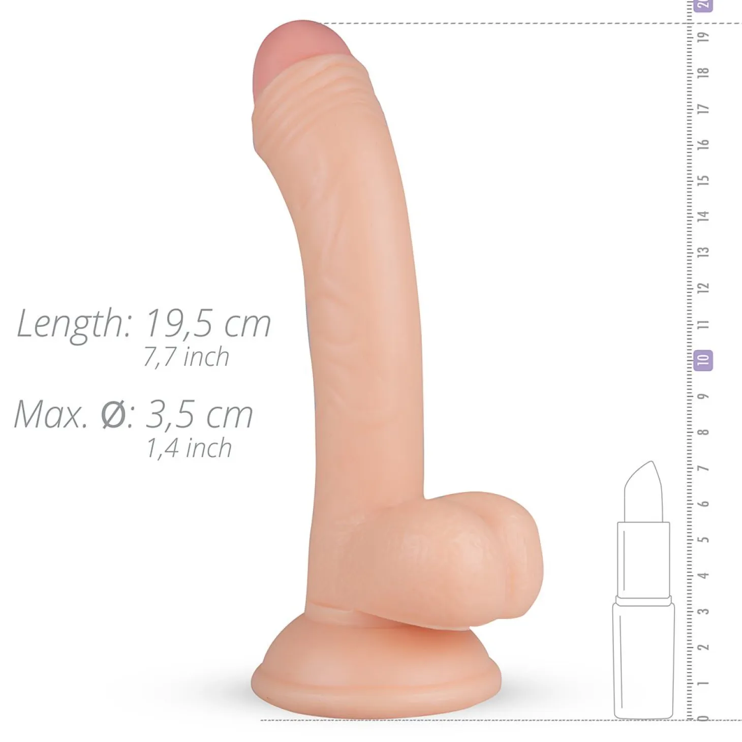 Real Fantasy - Godemichet réaliste "Vince" 19,5 cm