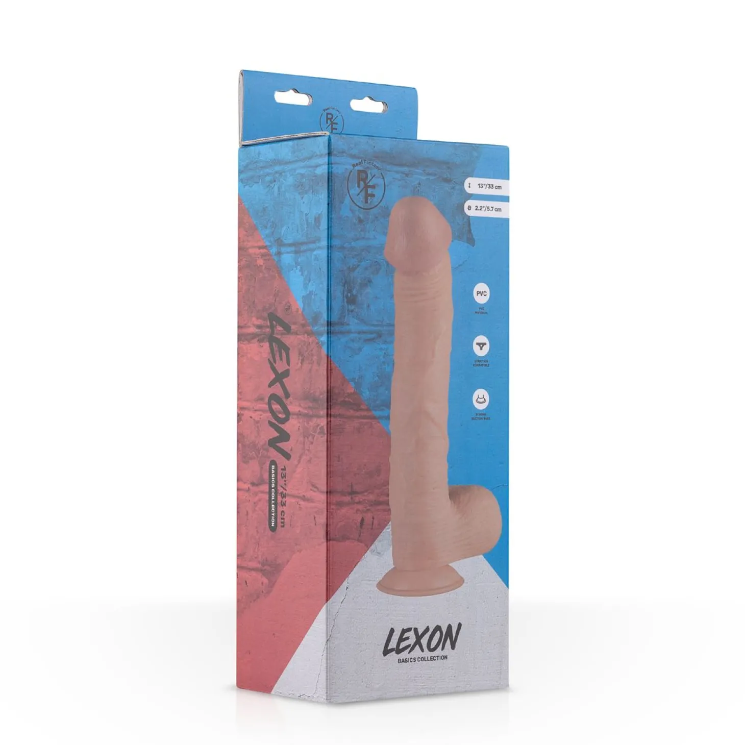 Real Fantasy - Godemichet réaliste "Lexon" 33 cm - Beige