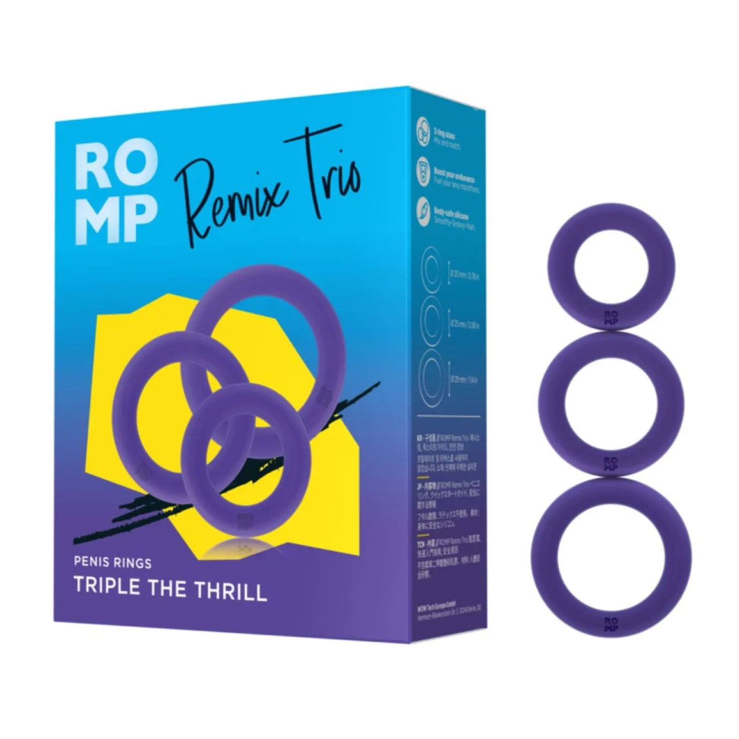 ROMP – Remix Trio Anneaux pour Pénis – Violet