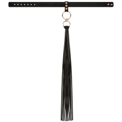 Rosy Gold - Collier avec Flogger - Noir