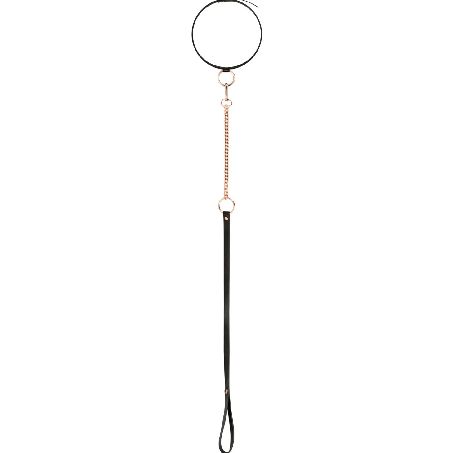 Rosy Gold - Collier avec laisse détachable - Noir