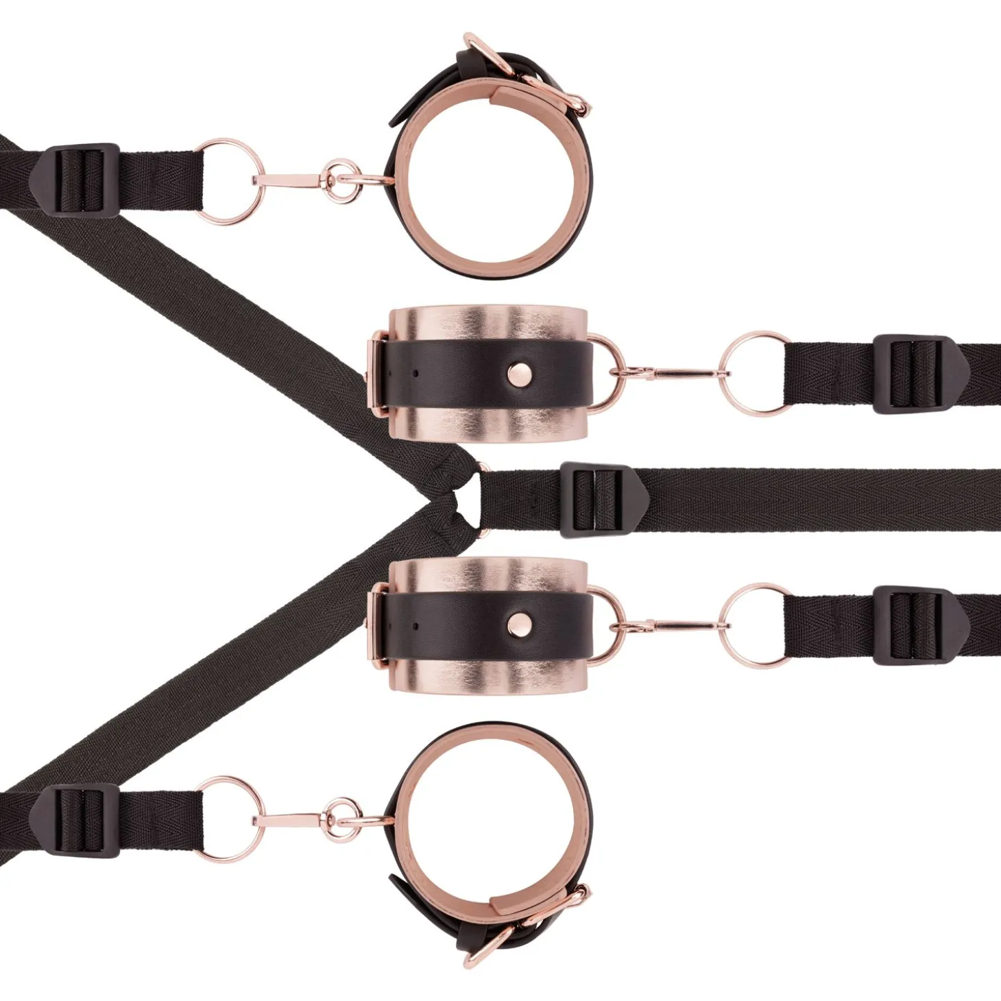 Rosy Gold - Under-Mattress Restraint Set - Noir
