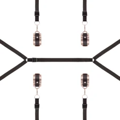 Rosy Gold - Under-Mattress Restraint Set - Noir