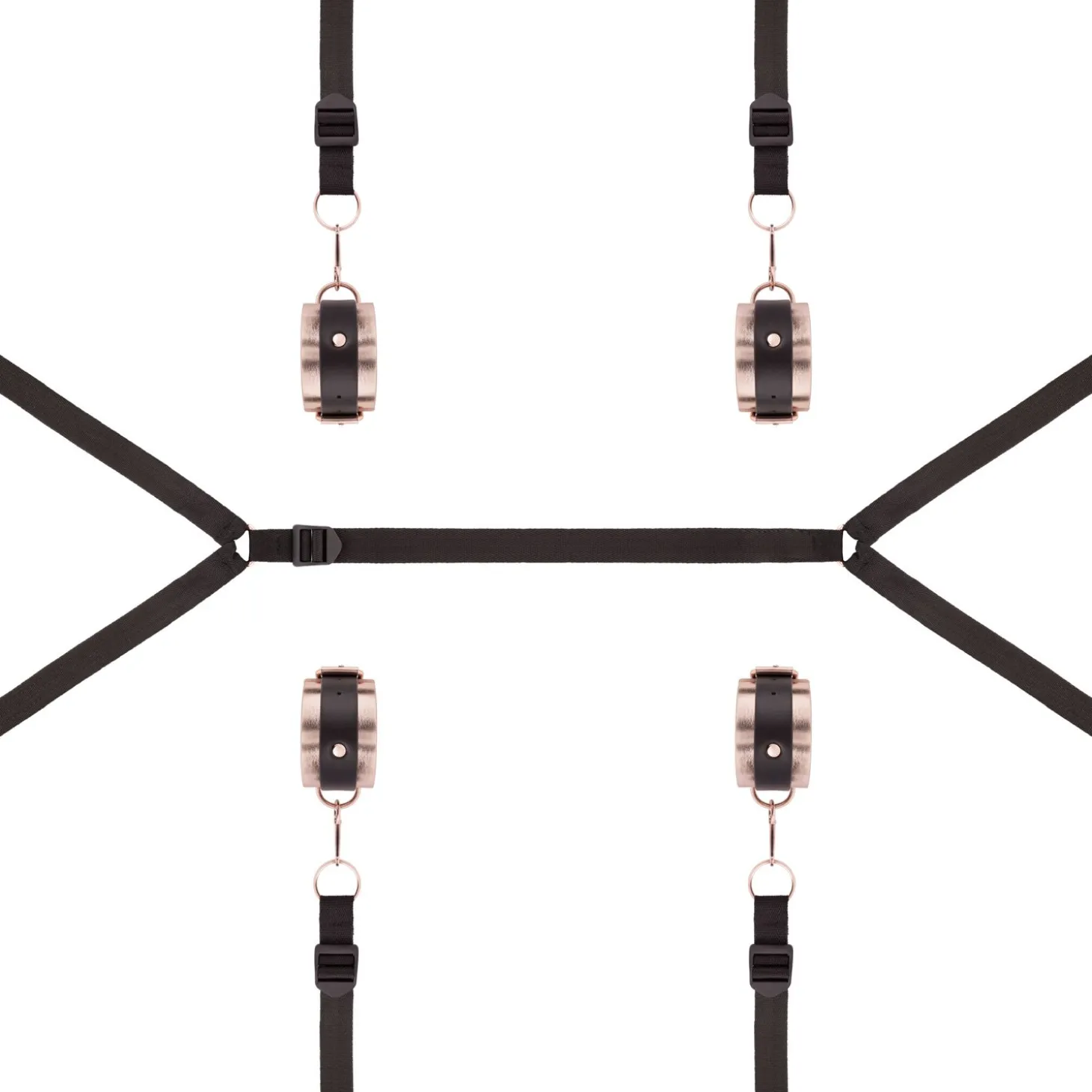 Rosy Gold - Under-Mattress Restraint Set - Noir