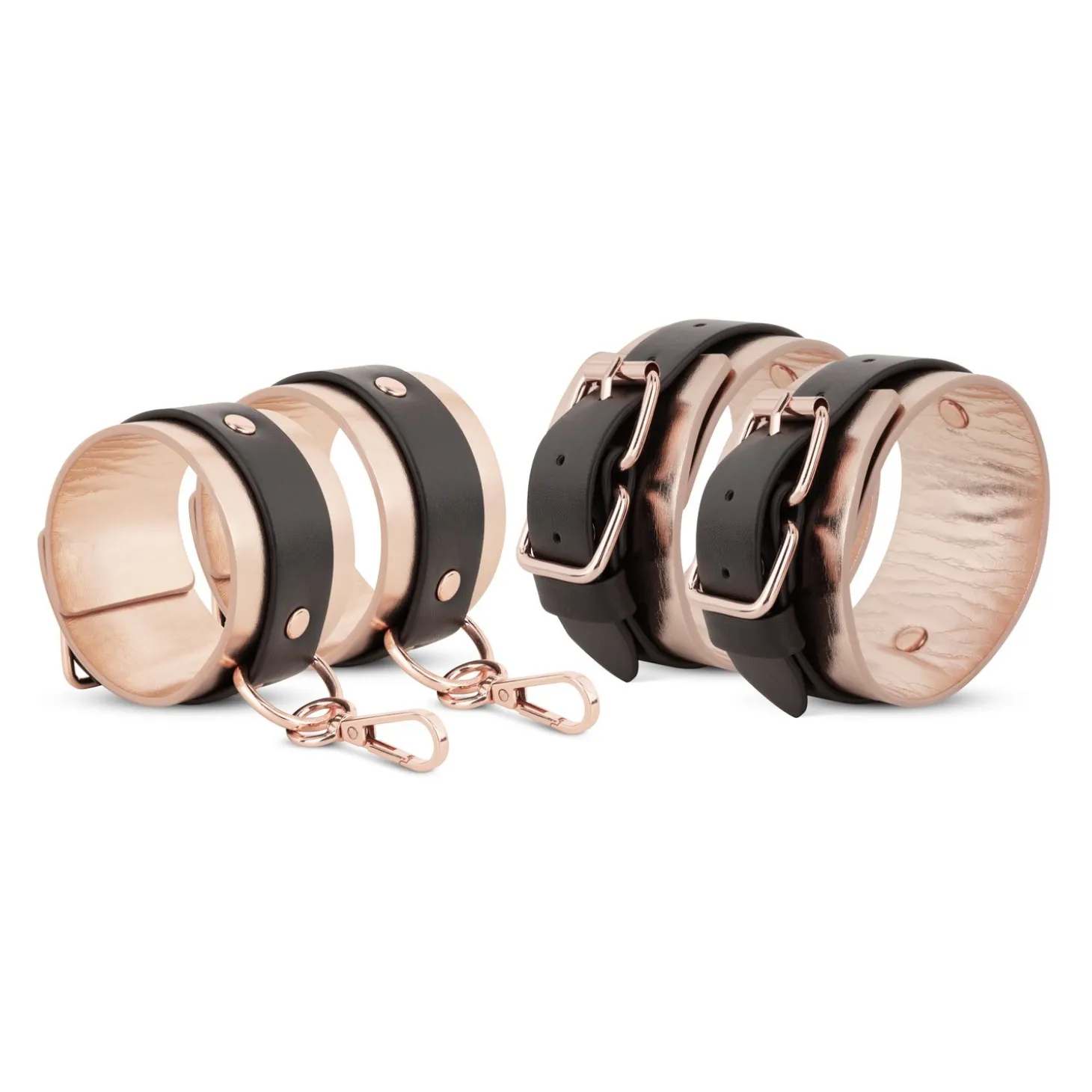 Rosy Gold - Under-Mattress Restraint Set - Noir