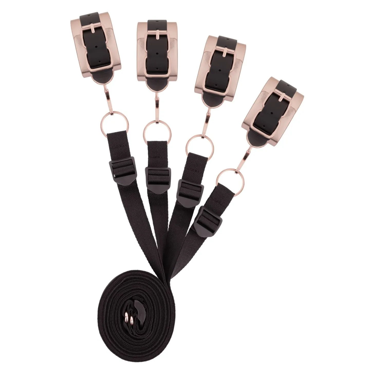 Rosy Gold - Under-Mattress Restraint Set - Noir